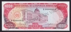 Dominik Cumhuriyeti 1000 Pesos Oro 1984 Çil Specimen Pick124S