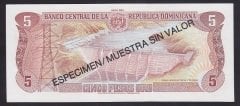 Dominik Cumhuriyeti 5 Pesos Oro 1993 Çil Specimen Pick143s