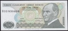 7.Emisyon 1.Tertip 10 Lira B33 830408 Çilaltı