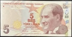 9.Emisyon 1.Tertip 5 Lira A062 613400 Çil