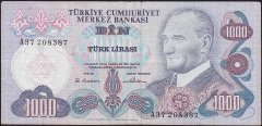 6.Emisyon 1.Tertip 1000 Lira A37 208387 Haliyle