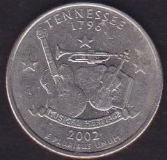 Amerika Çeyrek Dolar 2002 D Hatıra Tennessee