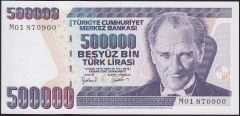 7.Emisyon 4.Tertip 500000 Lira M01 870900 Çil