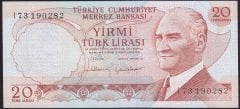 6.EMİSYON 4.TERTİP 20 LİRA I73 190282 ÇİLALTI