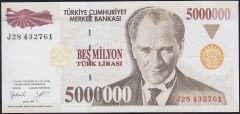 7.Emisyon 5 000 000 Lira J28 432761 Çilaltı Çil