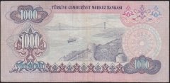 6.Emisyon 1.Tertip 1000 Lira A12 212737 Çok Temiz