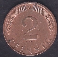 Almanya 2 Pfennig 1976