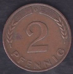 Almanya 2 Pfennig 1970