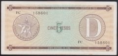 Küba 5 Pesos 1985 Ççt Çilaltı Pick fx34