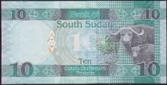 Güney Sudan 10 Pound 2016 Çilaltı Çil