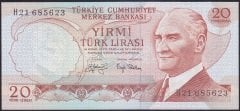 6.EMİSYON 3.TERTİP 20 LİRA H21 685623 ÇİL