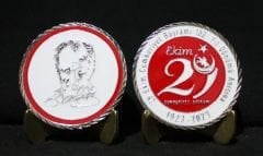 29 Ekim Cumhuriyet Bayramı - Atatürk Madalya 43 mm Kapsülünde Çil