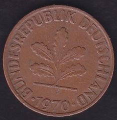 Almanya 2 Pfennig 1970 F