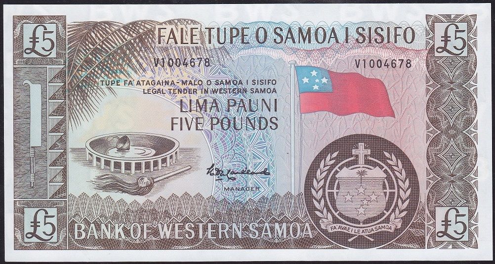 Western Samoa 5 Pound Çil Pick 15CS