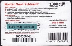 Turkcell Hazır Kart 1000 Kontör 2008