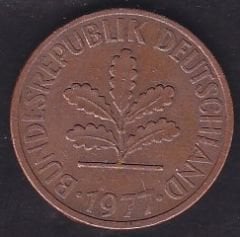 Almanya 2 Pfennig 1977 J