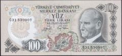 6.Emisyon 2.Tertip 100 Lira G31 530907 Çil