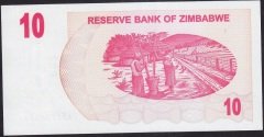 Zimbabwe 10 Dolar 2007 Çil Pick 39