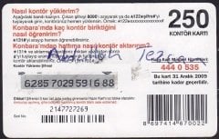 Turkcell Hazır Kart 250 Kontör 2009