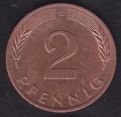 Almanya 2 Pfennig 1978 D