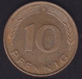 Almanya 10 Pfennig 1980 F