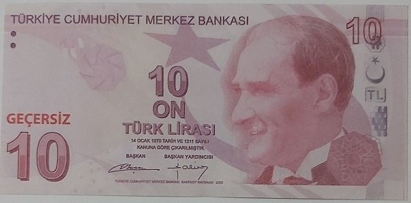 Geçersiz 10 Lira - Fantazi Para