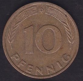 Almanya 10 Pfennig 1982 D