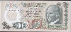 6.Emisyon 1.Tertip 100 Lira E33 129317 Çilaltı Çil