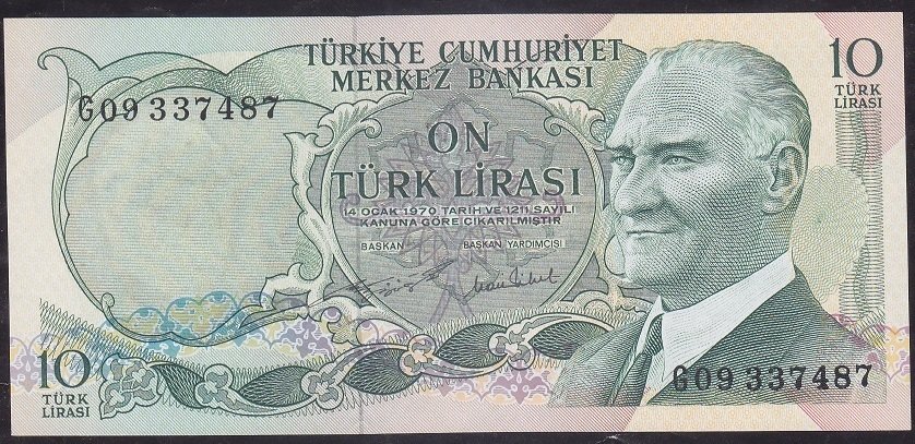 6.Emisyon 2.Tertip 10 Lira G09 337487 Çilaltı