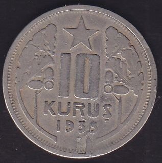 1935 Yılı 10 Kuruş