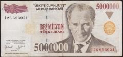 7.Emisyon 5 000 000 Lira I26 693021 Çok Temiz+