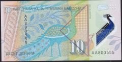 Makedonya 10 Dinar 2018 Çil Polimer AA 800555