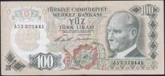 6.Emisyon 1.Tertip 100 Lira A57 322441 Çok Temiz