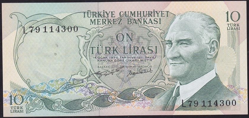 6.Emisyon 2.Tertip 10 Lira L79 114300 Çilaltı Çil