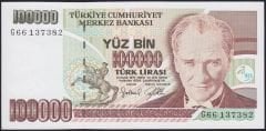 7.Emisyon 3.Tertip 100000 Lira G66 137382 Çil