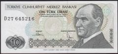 7.Emisyon 2.Tertip 10 Lira D27 645216 Çok Çok Temiz+