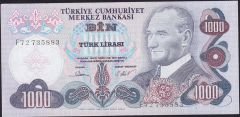 6.Emisyon 3.Tertip 1000 Lira F72 735883 Çilaltı