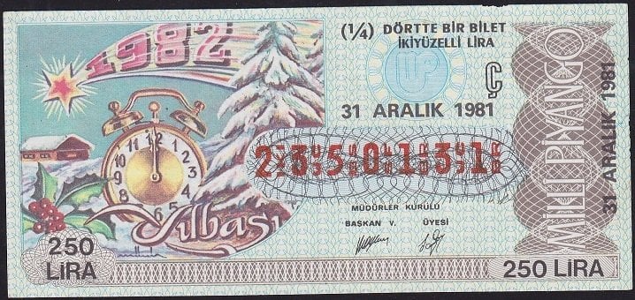 1981 31 Aralık Çeyrek Bilet - Ç Serisi