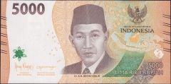 Endonezya 5000 Rupiah 2022 Çilaltı Çil ( Baskı İzi var )