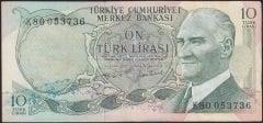 6.EMİSYON 2.TERTİP 10 LİRA K80 053736 ÇOK TEMİZ +