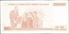 7.Emisyon 3.Tertip 100000 Lira I10 484982 Çok Çok Temiz +