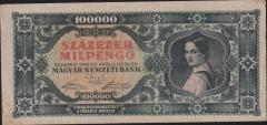 Macaristan 100000 Pengo 1946 Çilaltı ( Kat Yok )