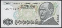 7.Emisyon 2.Tertip 10 Lira E49 228825 Çok Çok Temiz+