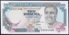 Zambia 10 Kwacha 1989 Çil Pick 31b