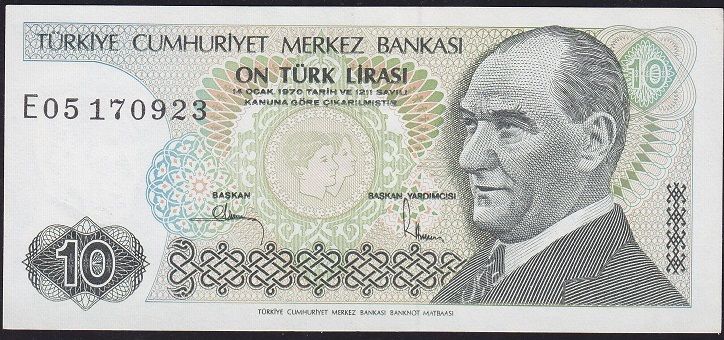 7.Emisyon 2.Tertip 10 Lira E05 170923 Çilaltı