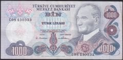 6.Emisyon 1.Tertip 1000 Lira C08 430333 Çok Temiz+