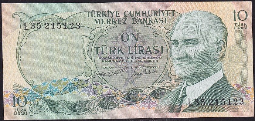 6.Emisyon 2.Tertip 10 Lira L35 215123 Çilaltı Çil