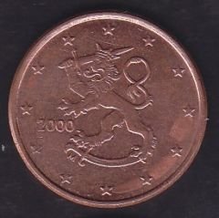 Avrupa 5 Euro Cent 2000 Finlandiya