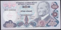 6.Emisyon 1.Tertip 1000 Lira B25 098643 Ççt Çilaltı