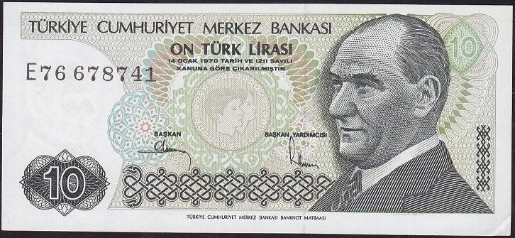 7.Emisyon 2.Tertip 10 Lira E76 678741 Çilaltı Çil